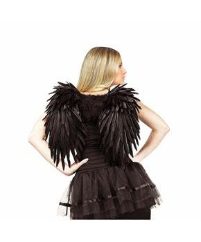Adults Angel Wings Black Feathers Costume