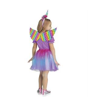 Kids Metallic Rainbow Fabric Foam Wings Accessory