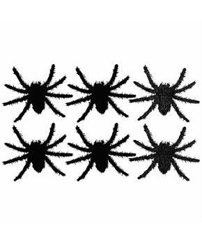 Black Hairy Spiders Halloween Decoration