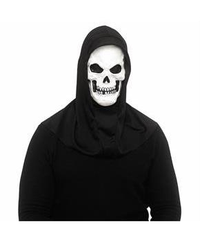 Adults Glow-in-the-Dark Skull Mask with Shroud