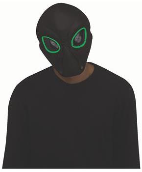 Adults Electro-Luminescent Light-Up Alien Overhead Mask - One Size