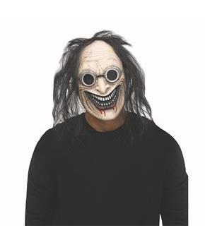 Adults Mad Scientist Overhead Mask with Black Hair - One Size