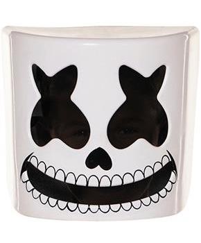 Adults Marshmello Black & White Skeleton Half Mask - One Size
