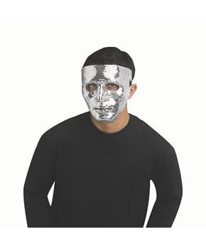 Adults Plastic Disco Mirror Blank Full Mask - One Size