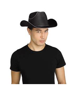 Adult Light-Up Black Cowhand Hat