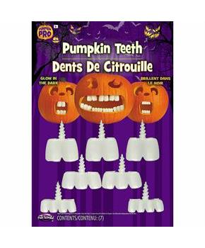 Glow-in-the-Dark Buck Teeth Pumpkin Decorating