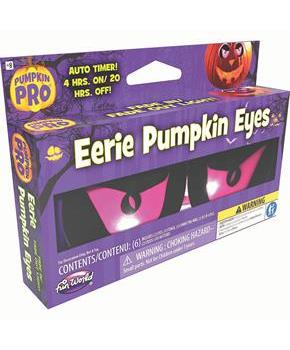 Fade In & Fade Out Battery-Operated Eerie Purple Pumpkin Eyes Halloween Decoration