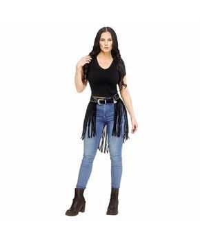 Adults Black Festival Cowgirl Belt Costume Accessory