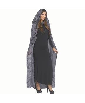 Adults Black Forest Polyester Hooded Cape Costume Accessory
