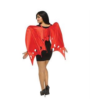 Adult Red Satin Wings Costume Accessory