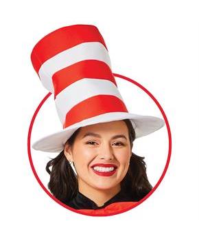 Adult Dr. Seuss The Cat in the Hat Red & White Hat