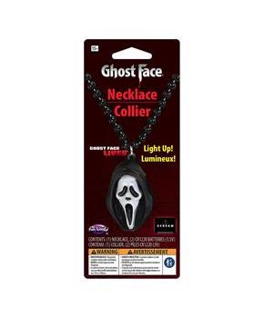 ScreamT Ghost Face Light-Up Necklace Costume Accessory