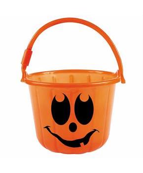 Light-Up Orange Jack-O'-Lantern Trick-or-Treat Safety Bucket