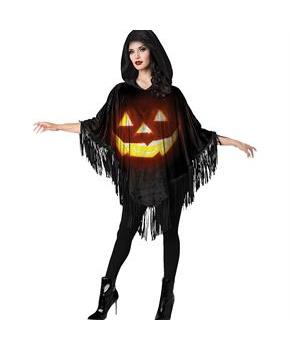 Poncho Jack-O-Lantern Instant Costume