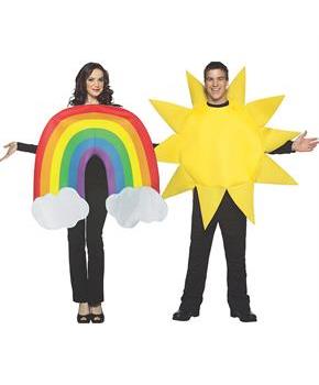 Rainbow And Sun Couples Costume