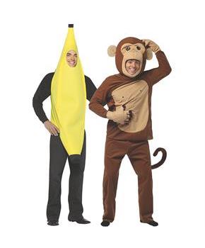 Banana And Monkey Couple Costume