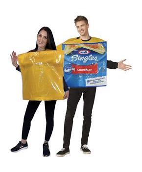 Kraft Singles Pack and Single Slice Cheese Couple Costume