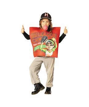 Kids Big League Chew Slammin' Strawberry Gum Pouch Tunic Costume