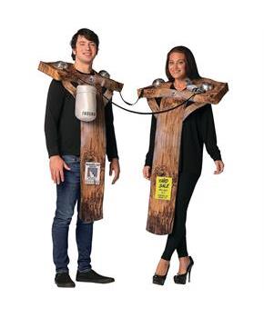 Electric Utility Poles Couples Costume