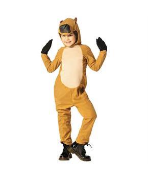 Kids Capybara Hooded Jumpsuit Costume