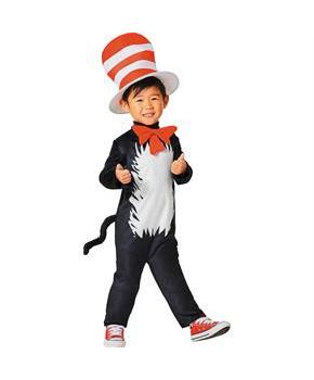 Toddler Dr. Seuss The Cat in the Hat The Cat Jumpsuit Costume