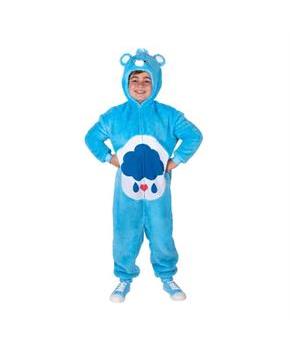 Kids Care Bears Grumpy Bear Hooded Jumpsuit Costume