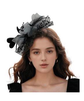 Adults Black Kentucky Derby Fascinator Hat
