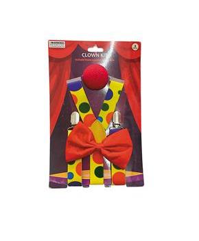 Adults Clown Costume Accessory Kit - 3 Pc.