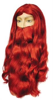 Viking Bargain Wig & Beard Set Strawberry Blonde 27