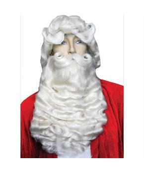 Super Deluxe Yak Santa Wig & Beard Set with Separate Mustache