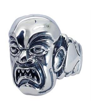 Rob Zombies Phantom Creep Face Plated Brass Ring - Size 12