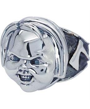 Child's Play Chucky Face Sterling Silver Ring