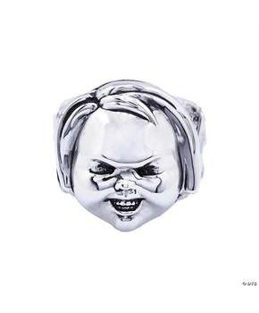 Child's Play 2T Chucky Face Plated Brass Ring
