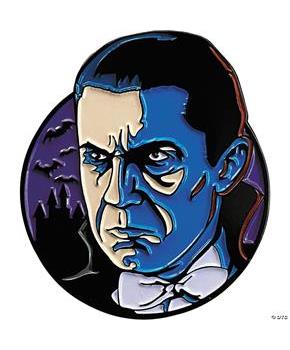 Dracula Bela Lugosi Dracula Character Face Full-Color Enamel Pin 1 1/2"