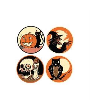 3" Classic Halloween Characters PVC Sticker Pack