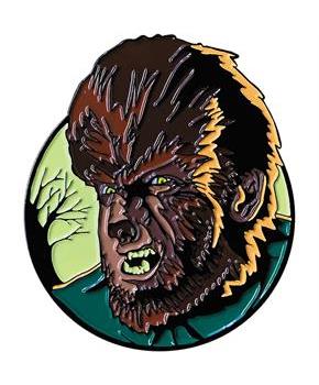 The Wolf ManT Wolf Man Character Face Full-Color Enamel Pin 1 3/4"