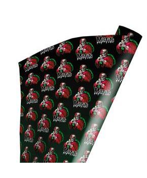 Wrapped in Terror Misfits Crimson Cringle Wrapping Paper 96" x 30"