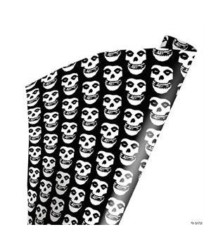 96" x 30" Wrapped in Terror Misfits Skull Wrapping Paper