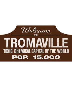 The Toxic Avenger™ Tromaville Wood Sign Decoration, 18"