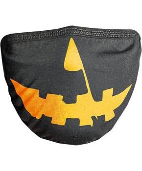 Adults Halloween Pumpkin Black & Orange Reusable PPE Face Mask