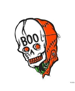 Toxictoons Boo! Skull Face Full-Color Enamel Pin 1 1/2"