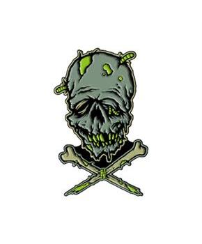 Toxictoons Zombie Kook! Face Full-Color Enamel Pin 1 1/2"