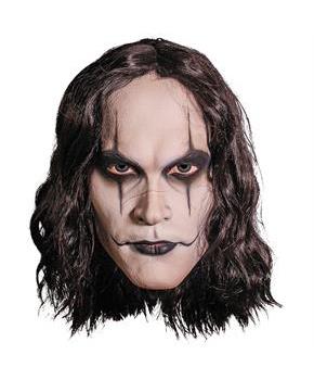 The Crow Deluxe Eric Draven Overhead Plastic Mask with Wig-One Size
