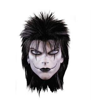 The Crow Deluxe The Crow Overhead Plastic Mask with Wig-One Size