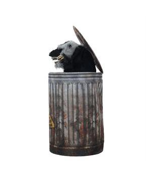Pop-Up Badger in a Trash Can Halloween Decoration