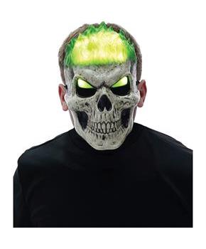 Light-Up Green Inferno Skull Mask