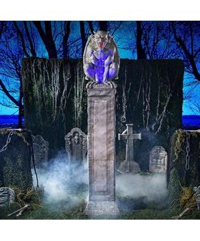 Oversized Gargoyle Pillar Animated Halloween Prop 96"