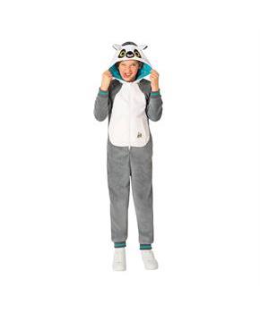 Kids Lemur Hooded Onesie Costume