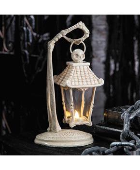 16 1/2" Light-Up Skeleton Crew Bone Lantern Halloween Tabletop Decoration