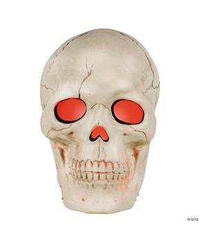 Animated Giant Plastic Skull Halloween Decoration, 19 3/4"